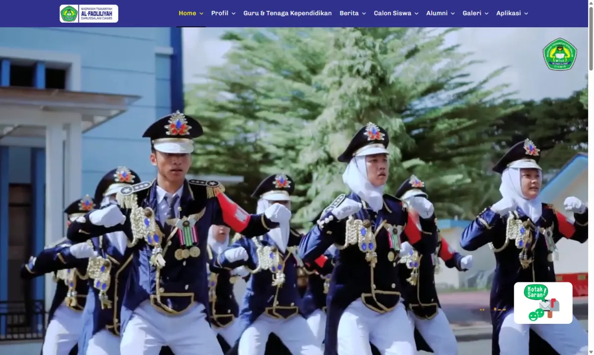 Website MTs Darussalam Ciamis