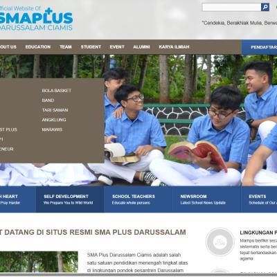 Website SMA Plus Darussalam Ciamis
